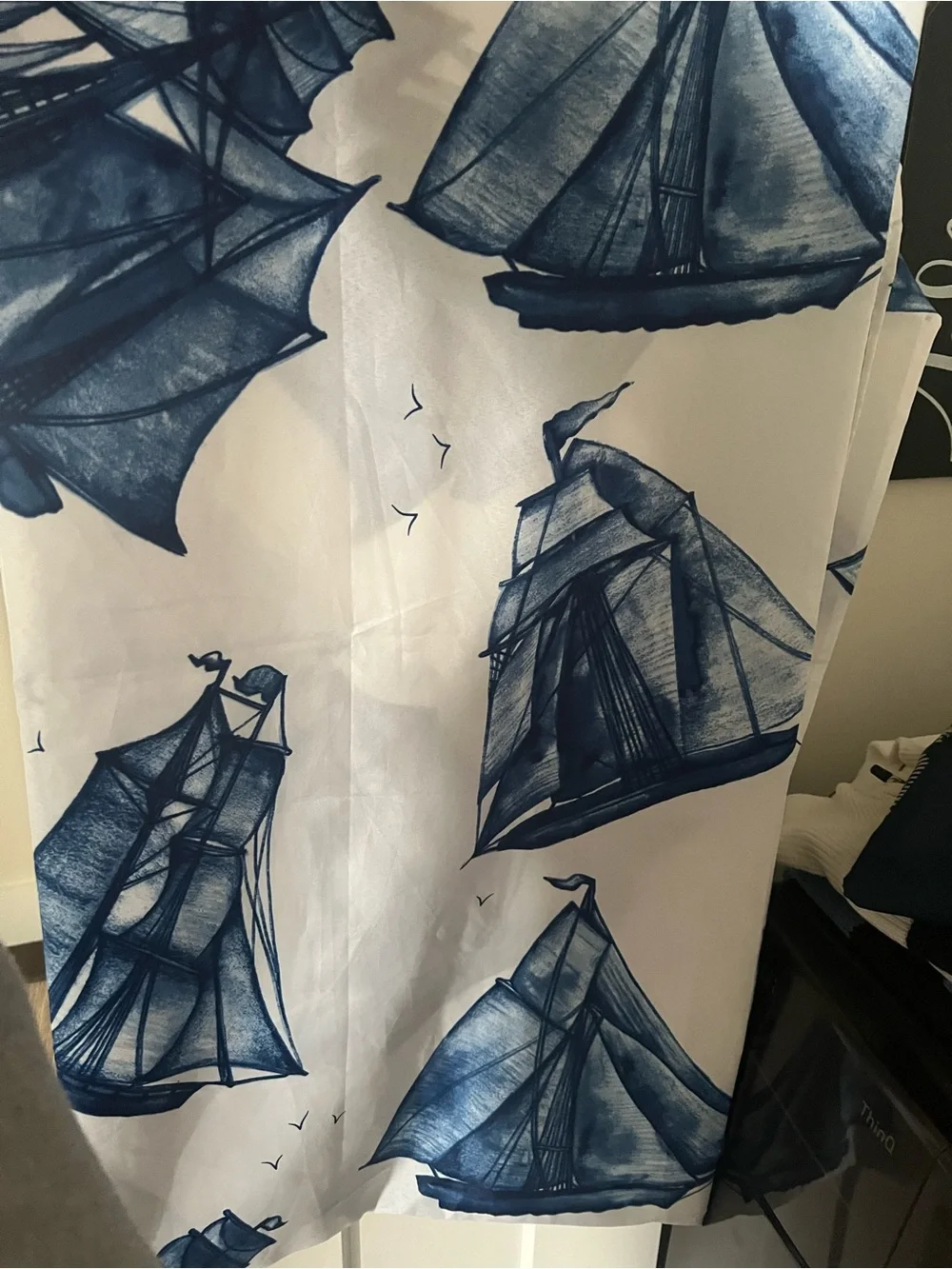 Nautical Blue Sailboat Shower Curtain - Home Bath